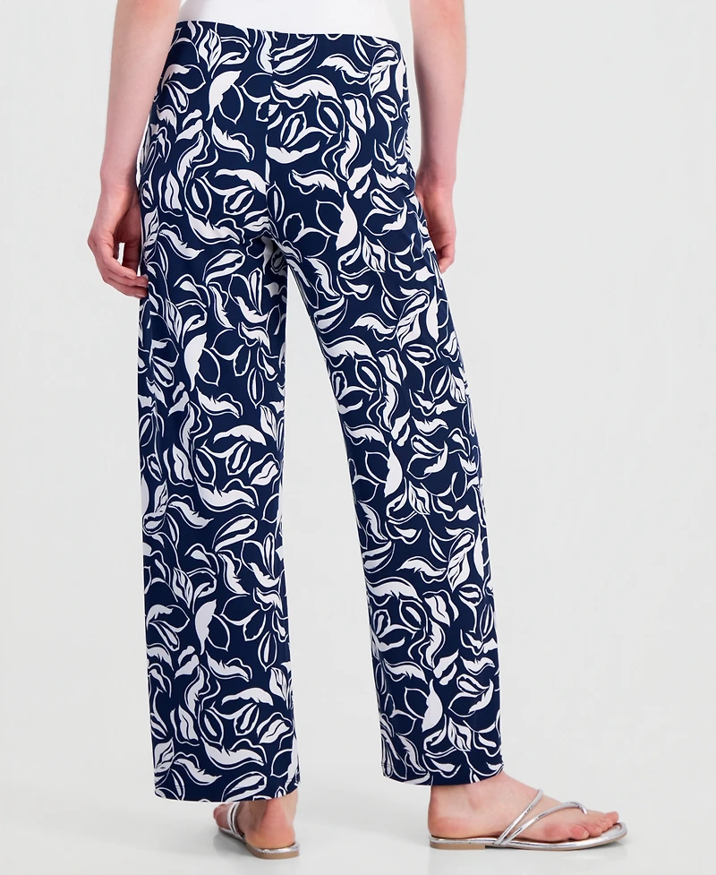 Jm Collection Women's Printed Knit Pull-On Pants, Macy's Exclusive