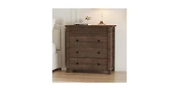 gaomon 3 Drawer Dresser, Modern Fluted Nightstand, Wooden Chest of Drawers, Storage End Table Organizer