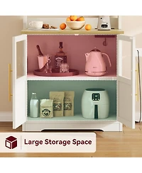 gaomon 6 Tier Kitchen Bakers Rack With Power Outlet Microwave Stand Bakers Rack With Storage Cabinet Farmhouse Small Kitchen Pantry Hutch