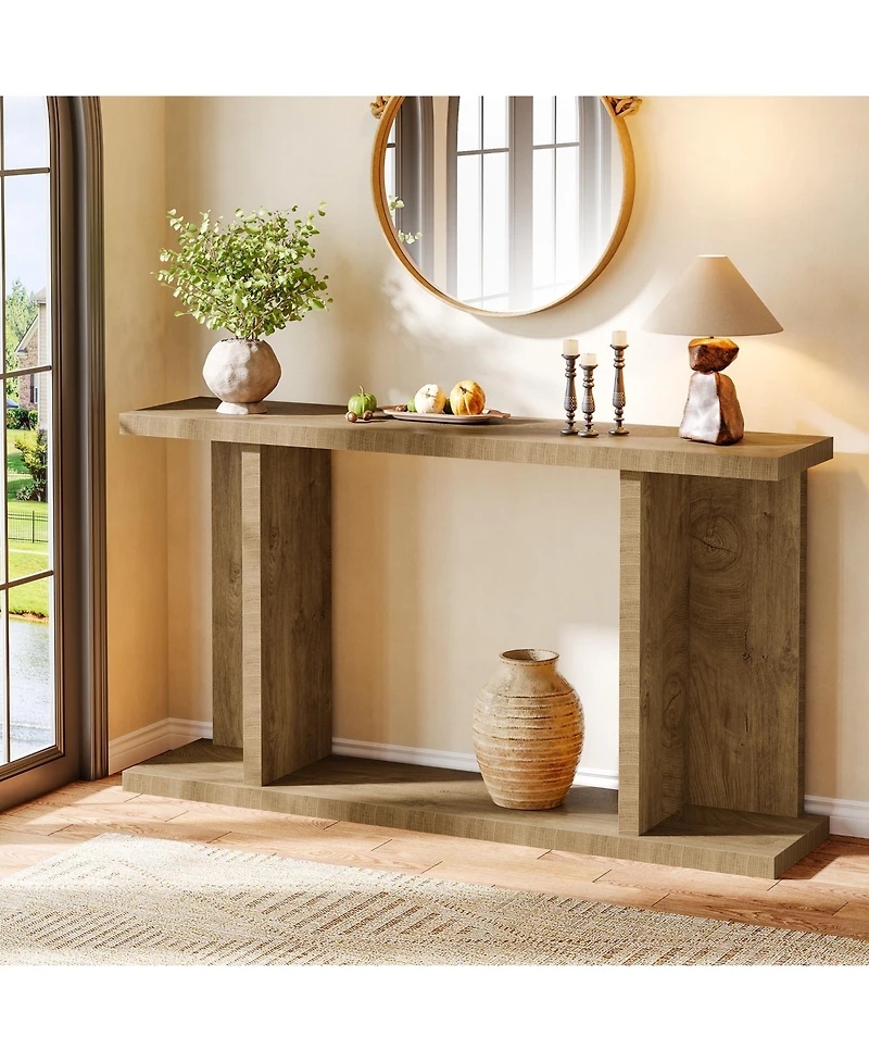 Tribesigns 55" Console Table, Framhouse Entryway Table, Living Room & Sofa Table
