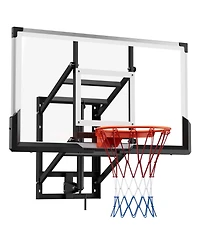 Mecale 54 Inch Wall Mount Basketball Hoop with Adjustable Backboard