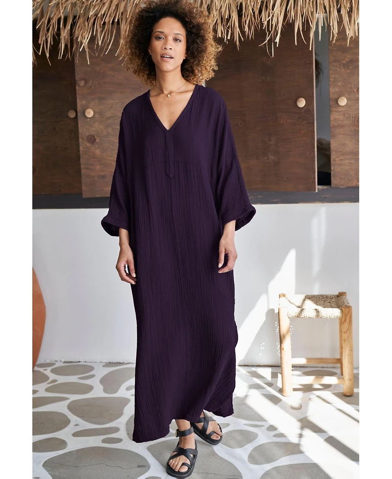 Ocean+Main Women's Gauze Arc Seam Caftan