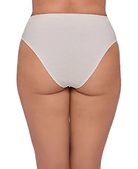 S3 Apparel Women's Smoothing Novelty High Leg Rise Bikini Swimsuit Bottoms - Coquette Basket Weave