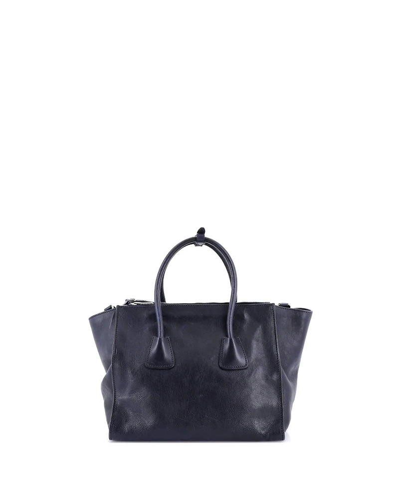 Pre-Owned Prada Medium Twin Pocket Convertible Tote Leather