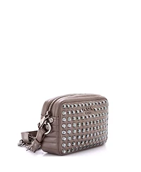 Pre-Owned Prada Small Camera Bag Embellished Diagramme Quilted Leather