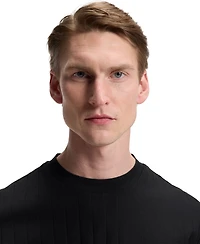 Boss By Hugo Men's Mercerised-Cotton Structured Stripe T-Shirt