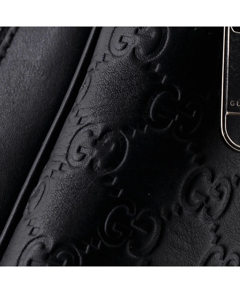 Pre-Owned Gucci Small Signature Slim Crossbody Bag Guccissima Leather