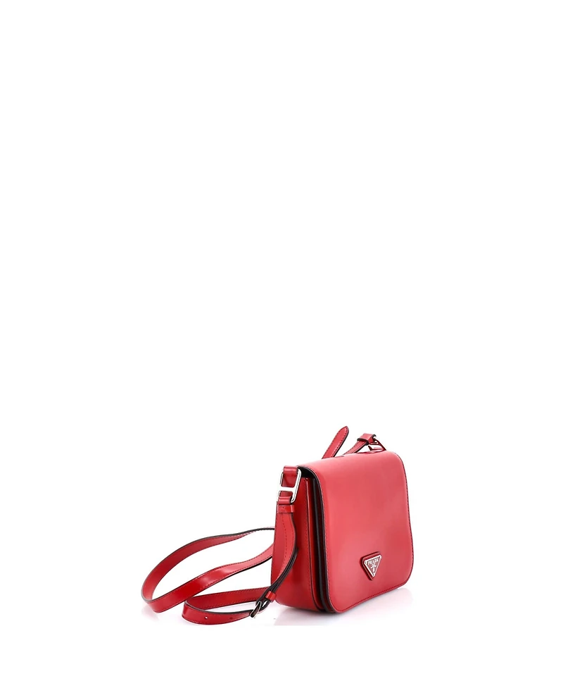 Pre-Owned Prada Small Full Flap Shoulder Bag Spazzolato Leather