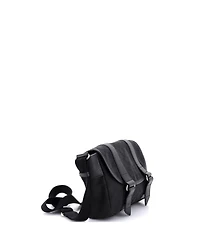 Pre-Owned Gucci Double Belt Flap Messenger Gg Canvas with Perforated Leather