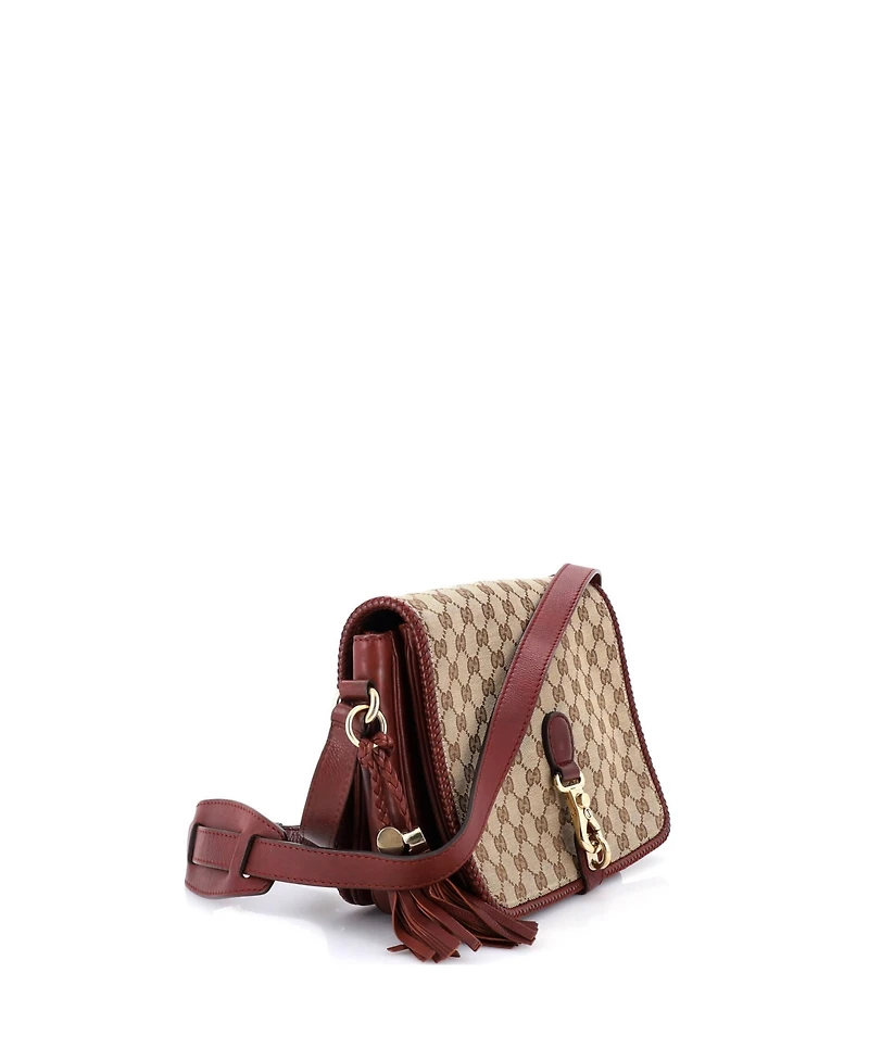 Pre-Owned Gucci Medium Marrakech Messenger Bag Gg Canvas with Leather