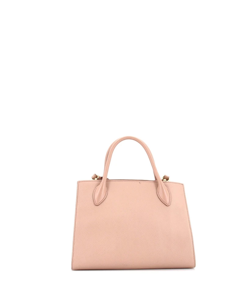 Pre-Owned Prada Medium Monochrome Tote Saffiano with City Calf