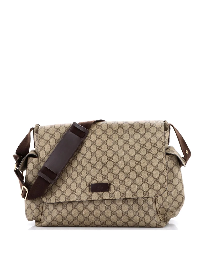 Pre-Owned Gucci Diaper Bag Gg Coated Canvas