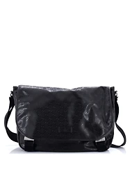 Pre-Owned Gucci Large Double Buckle Messenger Bag Gg Imprime