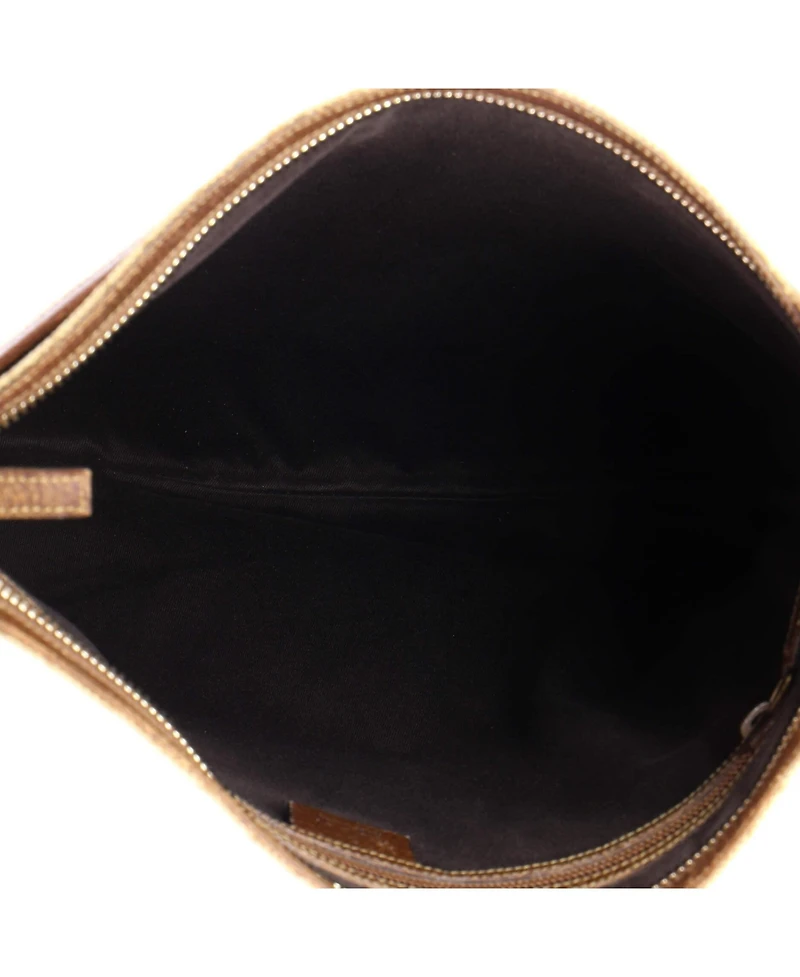 Pre-Owned Gucci Large Vintage Belted Flat Messenger Gg Canvas