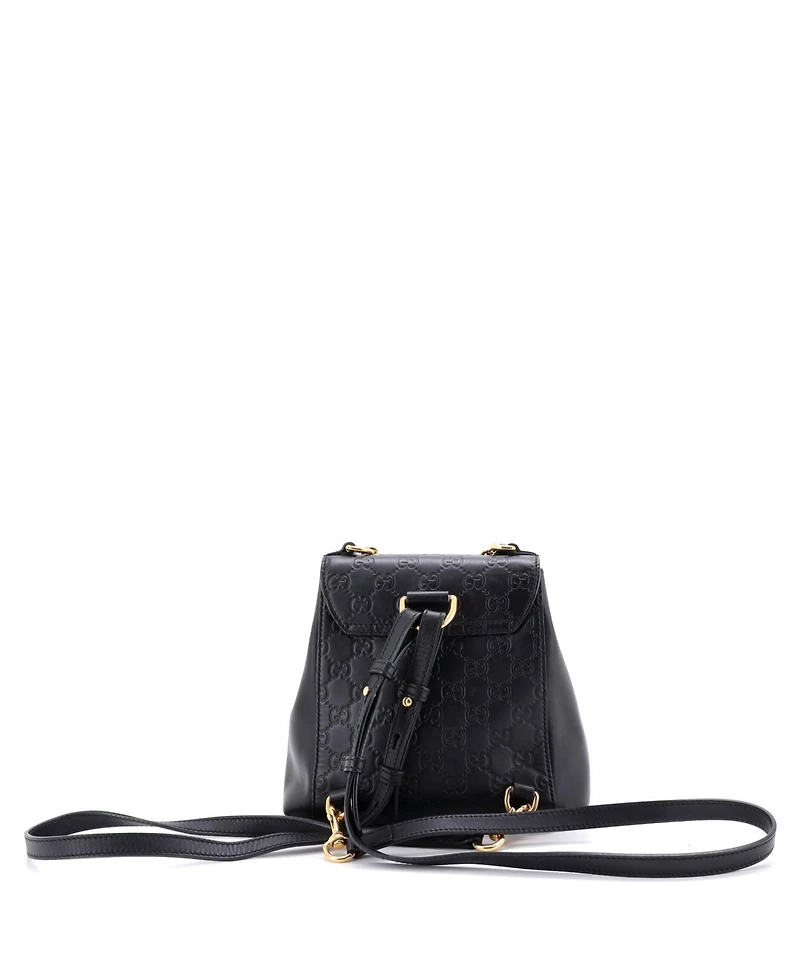 Pre-Owned Gucci Mini Padlock Backpack Guccissima Leather