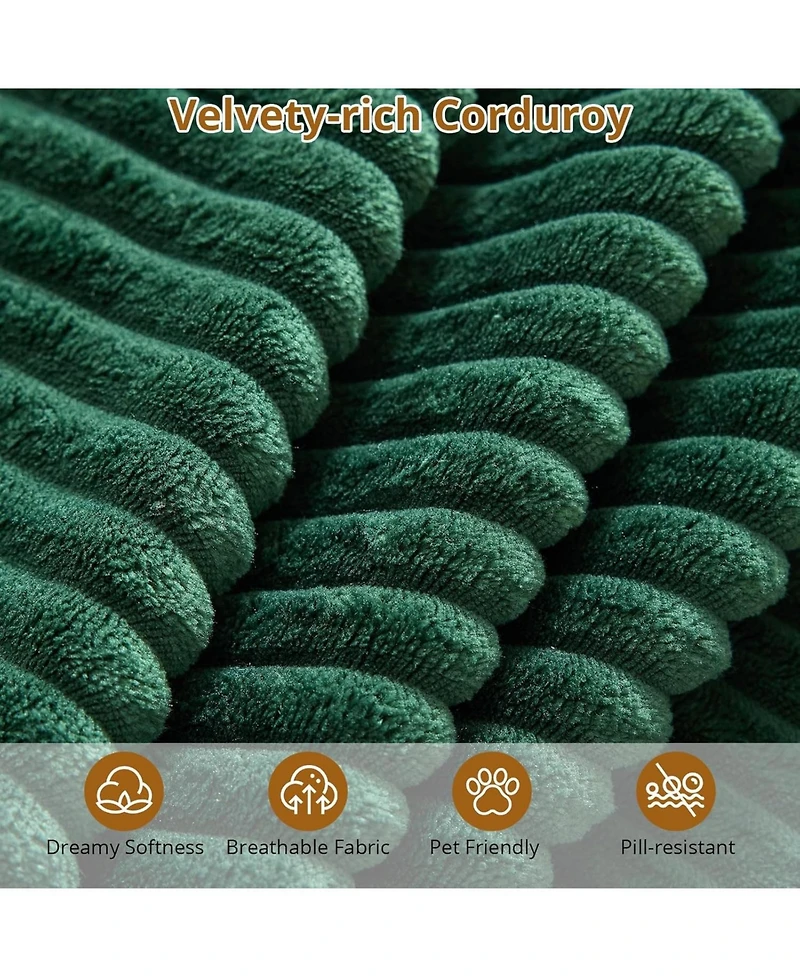 Gaomon 108" Sectional Couch Cloud Modular Modern Linear Sofa with Chaise Lounge, Corduroy Fabric, No Assembly Required