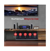 Pyle 4-Channel Bluetooth Home Theater Amplifier Receiver with Cd/Dvd Player (PD1000BA)