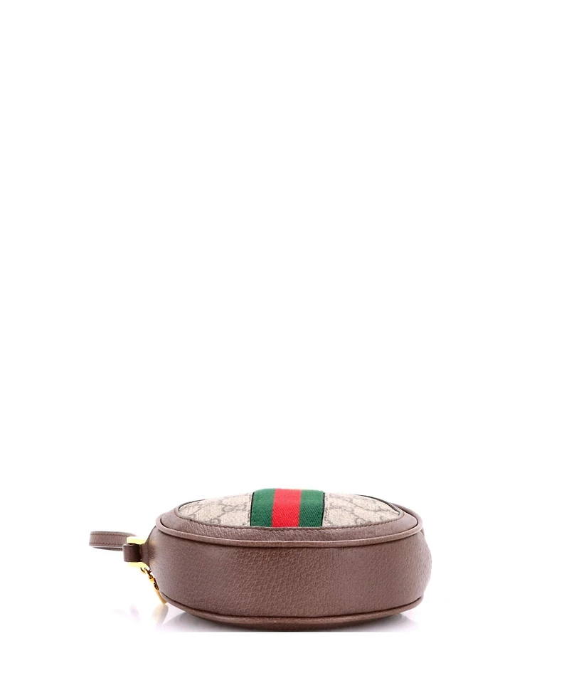 Pre-Owned Gucci Mini Ophidia Round Backpack Gg Coated Canvas