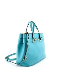 Pre-Owned Gucci Medium Bright Bit Convertible Tote Leather