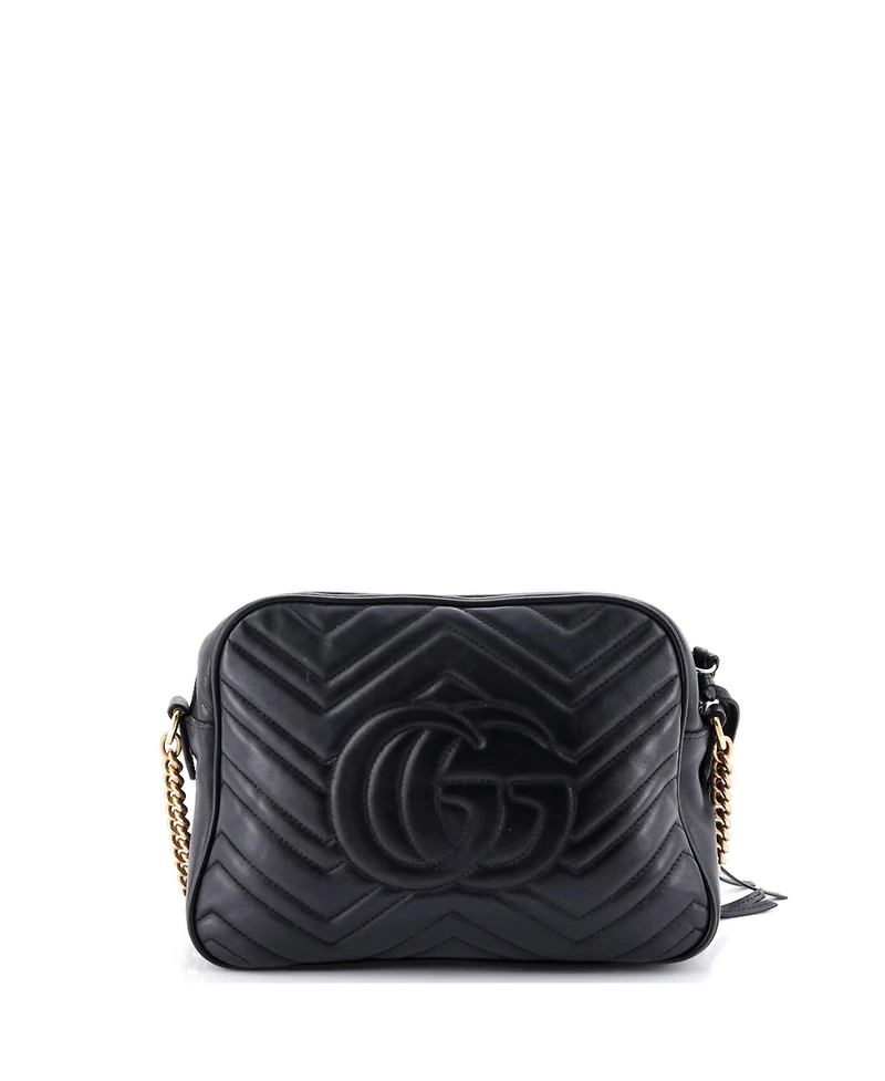 Pre-Owned Gucci Medium Gg Marmont Shoulder Bag Matelasse Leather