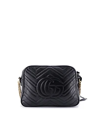 Pre-Owned Gucci Medium Gg Marmont Shoulder Bag Matelasse Leather