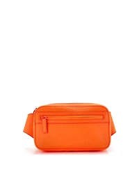 Pre-Owned Gucci Front Zip Belt Bag Gg Rubber Effect Leather