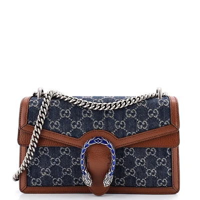 Pre-Owned Gucci Small Dionysus Bag Gg Denim