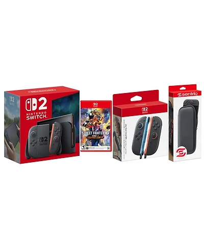 Nintendo Switch 2 Console with Street Fighter 6, Extra Joy-Cons and Protective Case Bundle