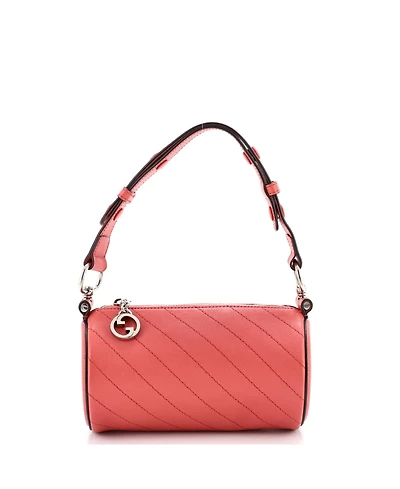 Pre-Owned Gucci Mini Blondie Shoulder Bag Diagonal Quilted Leather