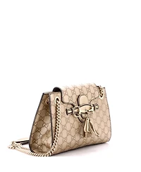 Pre-Owned Gucci Small Emily Chain Flap Shoulder Bag Guccissima Leather