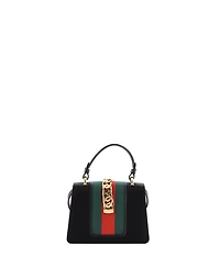 Pre-Owned Gucci Mini Sylvie Top Handle Bag Crystal Embellished Satin