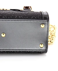 Pre-Owned Gucci Mini Diana Nm Bamboo Handle Tote Crystal Embellished Gg Canvas