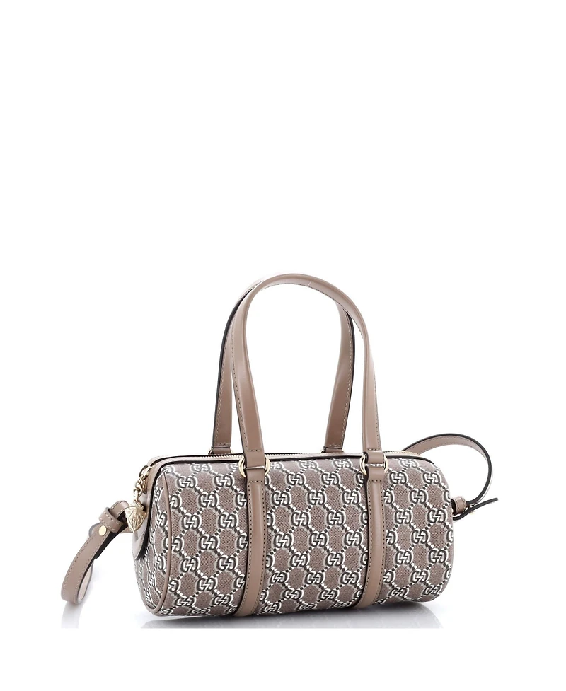 Pre-Owned Gucci Small Convertible Duffle Bag Gg Shadow Coated Canvas