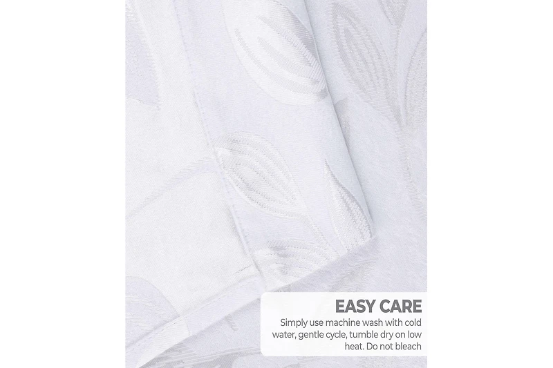 Superior Leaves Machine Washable Room Darkening Blackout Curtains with Back Tabs