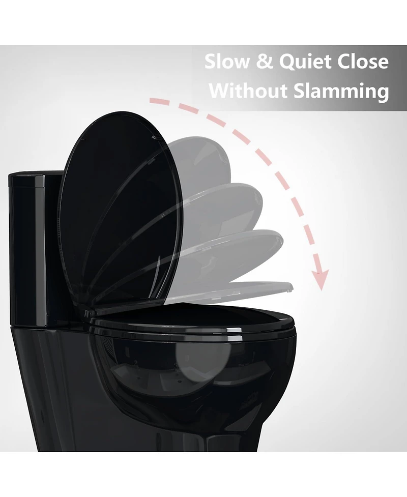 gaomon Toilet Seat, Round Toilet Seat with Slow Close, Easy Clean, Easy Installation & Release