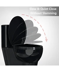 gaomon Toilet Seat, Round Toilet Seat with Slow Close, Easy Clean, Easy Installation & Release