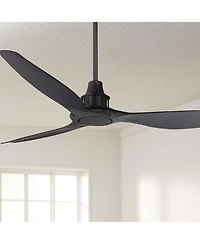 Casa Vieja 58" Modern Contemporary 3 Blade Indoor/Outdoor Damp Rated Ceiling Fan with Remote