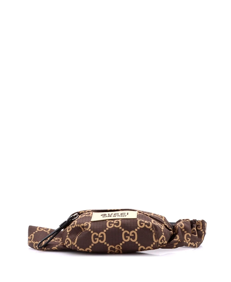 Pre-Owned Gucci Ripstop Belt Bag Gg Nylon and Leather