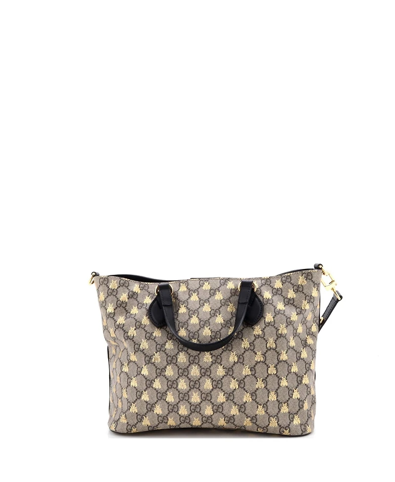 Pre-Owned Gucci Small Convertible Soft Tote Printed Gg Coated Canvas