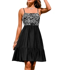 Cupshe Women's Tropical Adventure Floral Mini Beach Dress