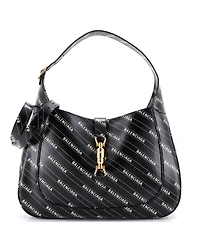 Pre-Owned Gucci Medium x Balenciaga The Hacker Project Jackie 1961 Hobo Printed Leather