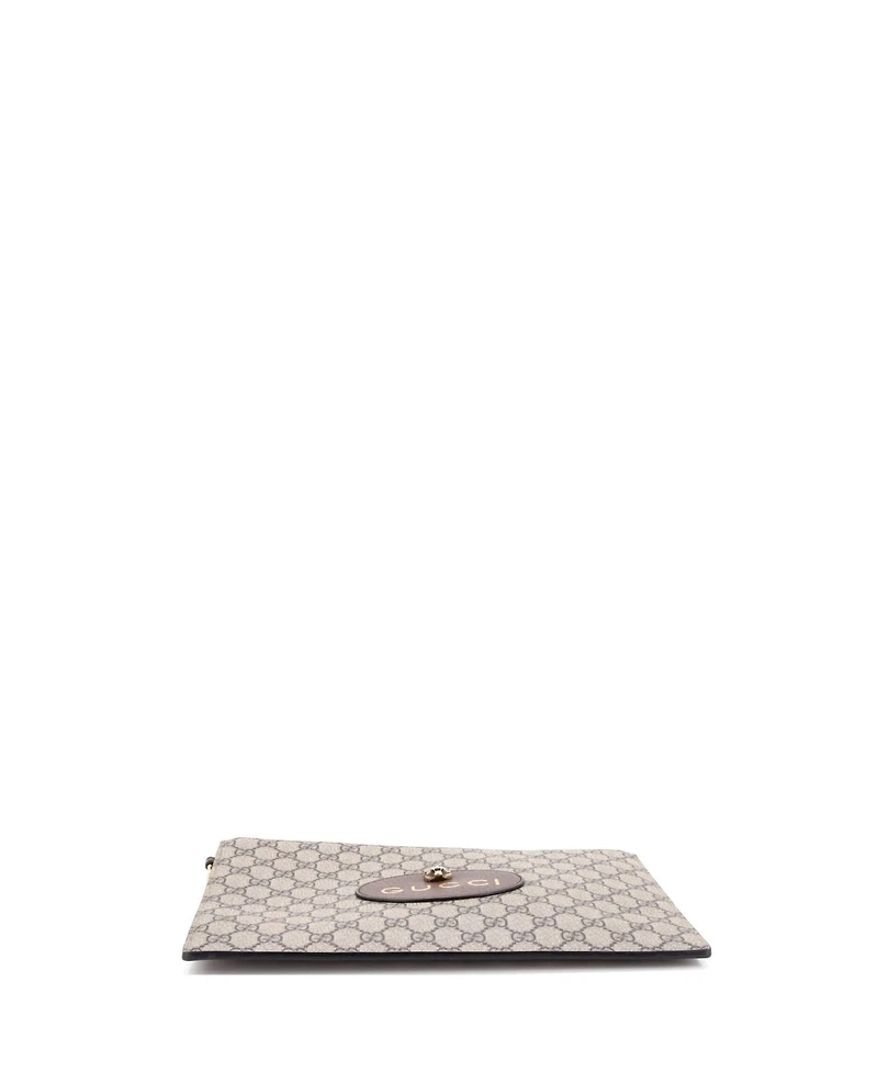 Pre-Owned Gucci Neo Vintage Wristlet Pouch Gg Coated Canvas
