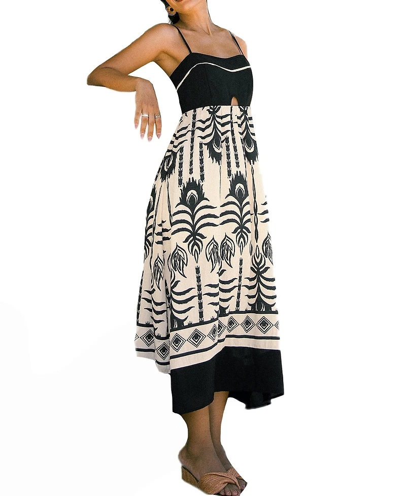 Cupshe Women's Beach Hopping Ornate Midi Dress
