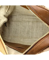 Pre-Owned Gucci Mini Bree Disco Crossbody Bag Gg Canvas with Leather