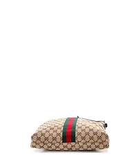 Pre-Owned Gucci Small Front Pocket Web Messenger Gg Canvas