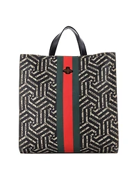 Pre-Owned Gucci Convertible Soft Open Tote Caleido Gg Coated Canvas