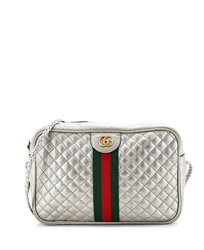 Pre-Owned Gucci Small Trapuntata Camera Bag Quilted Leather