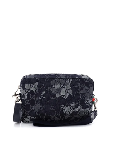 Pre-Owned Gucci Convertible Crossbody Bag Camouflage Gg Denim