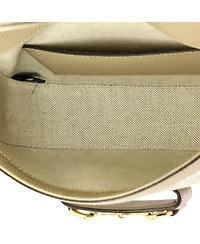 Pre-Owned Gucci Mini Horsebit 1955 Shoulder Bag Gg Coated Canvas with Leather