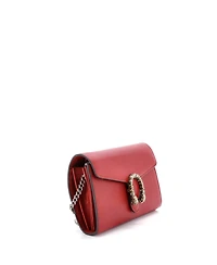 Pre-Owned Gucci Small Dionysus Chain Wallet Leather with Embellished Detail